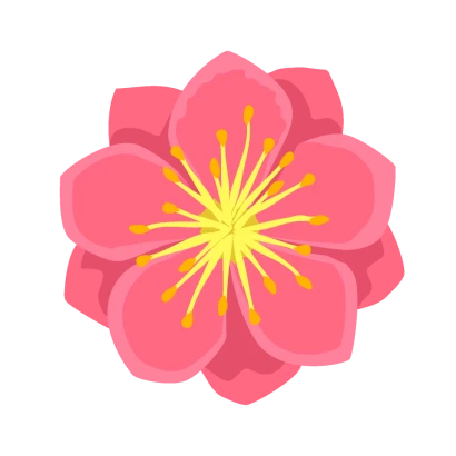 一輪の桃の花