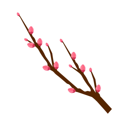桃の花つぼみ