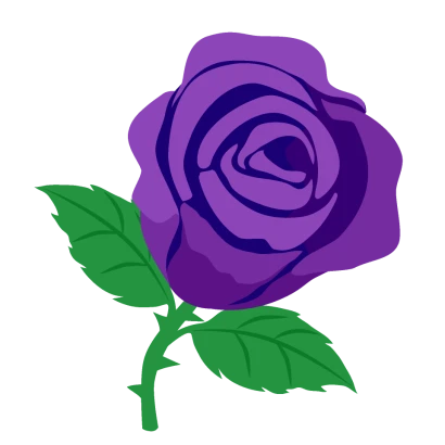 一輪の紫薔薇