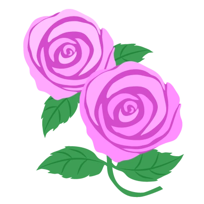 ２つの薄ピンクバラ花