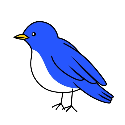 青い小鳥のイラスト