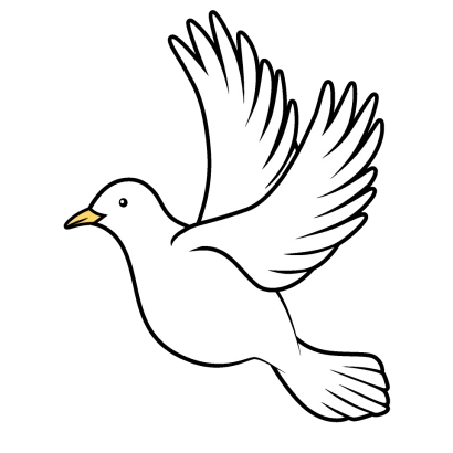 平和の白い鳩のイラスト