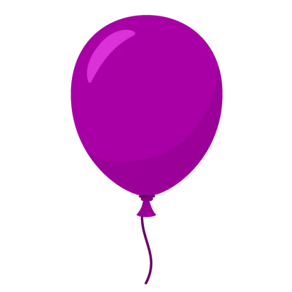 シンプルな紫風船のイラスト