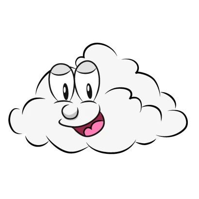 雲キャラクターのイラスト