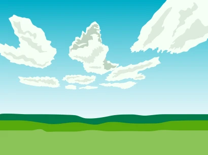 草原の雲のイラスト