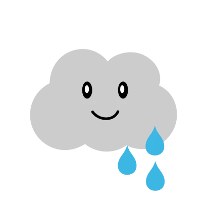 雨雲キャラクターのイラスト