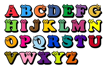 猫アルファベットのイラスト