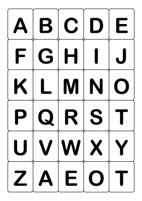 「ABC」英語アルファベットカード（大文字）のイラスト