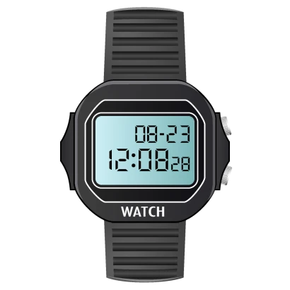 デジタル腕時計のイラスト
