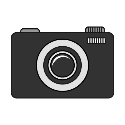 黒いデジタルカメラのイラスト