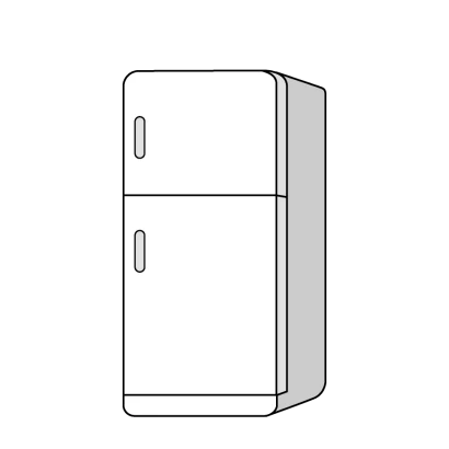 小型冷蔵庫のイラスト