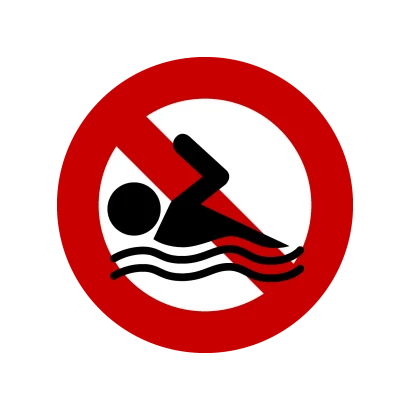 遊泳禁止のイラスト