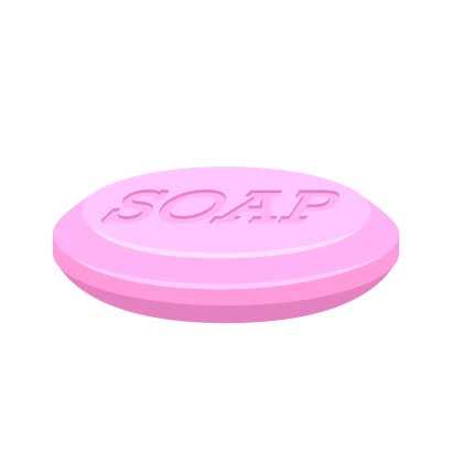 ピンクの石鹸のイラスト