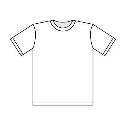 白いTシャツのイラスト