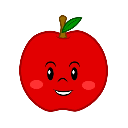 りんごキャラクターのイラスト