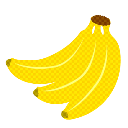 房のバナナ（チェック柄）のイラスト