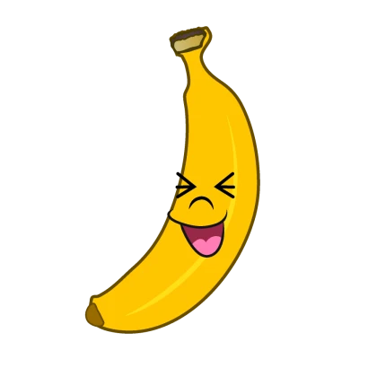 笑うバナナキャラのイラスト