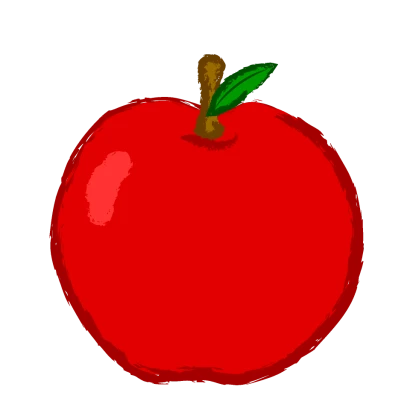 ラフタッチのリンゴのイラスト