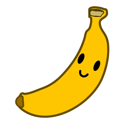 可愛いバナナキャラのイラスト