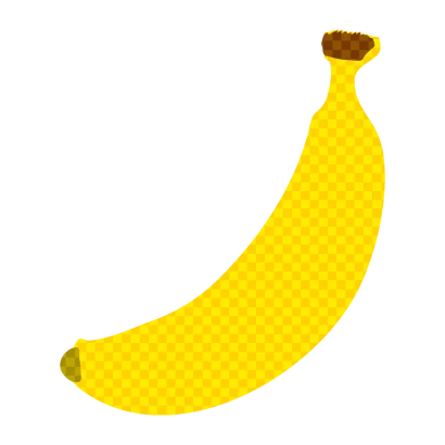 バナナ（チェック柄）のイラスト
