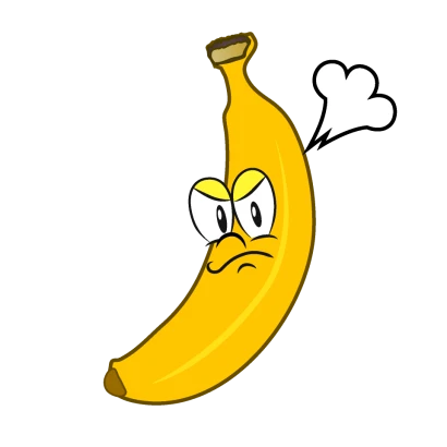 怒るバナナキャラのイラスト