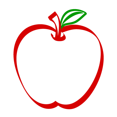 赤リンゴ（筆画）のイラスト