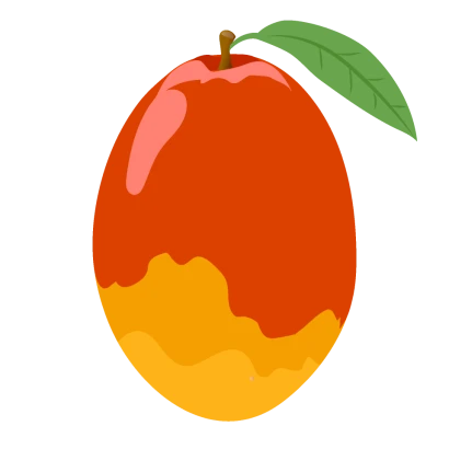 シンプルなマンゴーのイラスト