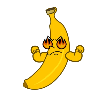 熱血のバナナキャラのイラスト