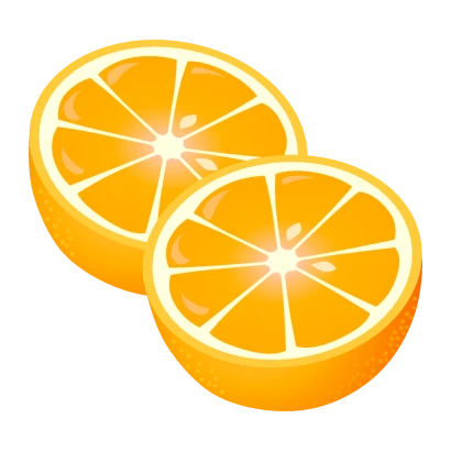 カットオレンジのイラスト