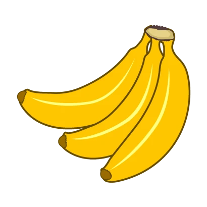バナナの房のイラスト