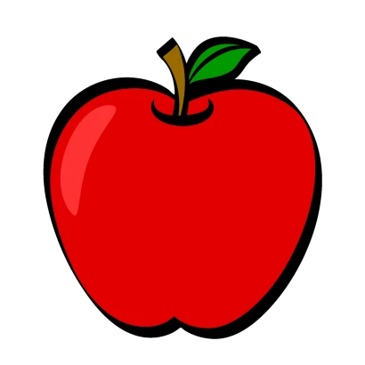 赤リンゴ（縁太い）のイラスト