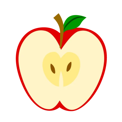 切ったリンゴのイラスト