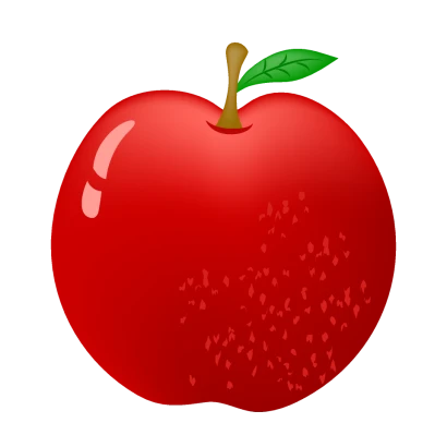艶のある赤りんごのイラスト