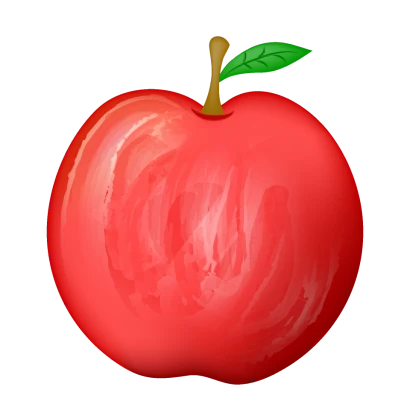 手書き風の赤りんごのイラスト