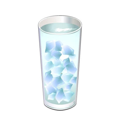 氷の水グラスのイラスト