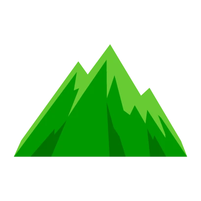 緑の山脈のイラスト