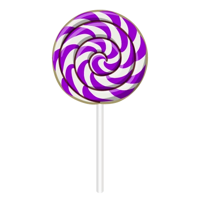 紫ペロペロキャンディのイラスト