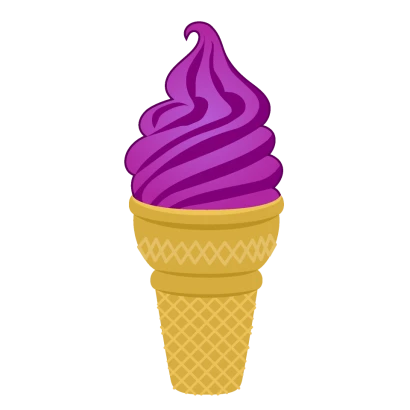 紫いもソフトクリームのイラスト