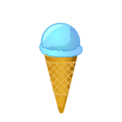 ブルーアイスクリームのイラスト