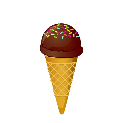 チョコアイスクリーム（チョコスプレー）のイラスト