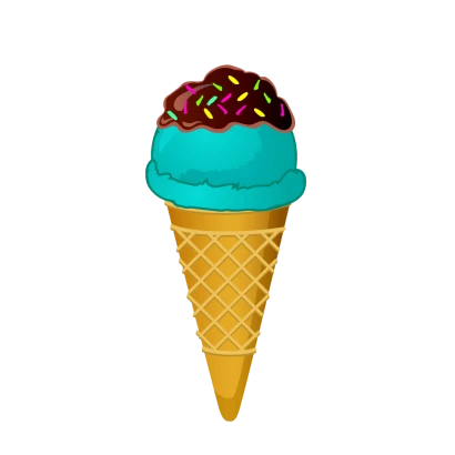 チョコアイスクリームのイラスト