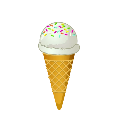アイスクリーム（チョコスプレー）のイラスト