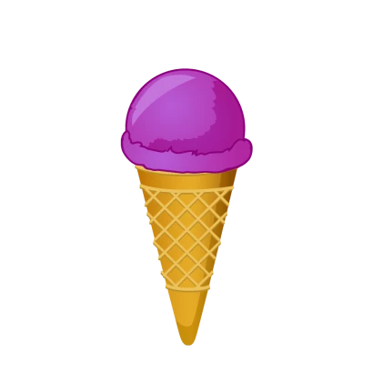 パープルアイスクリームのイラスト