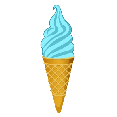 ブルーソフトクリームのイラスト