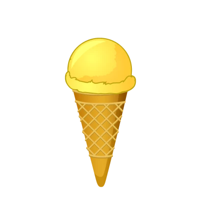 レモンアイスクリームのイラスト