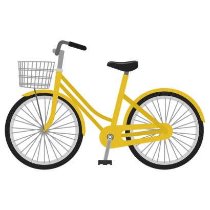 黄色の自転車のイラスト | 無料イラストなら「イラストAC」無料（フリー）ダウンロードOK